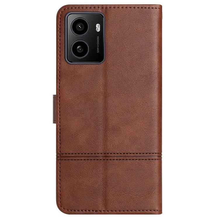 For HMD Pulse / Pulse+ Case Line Imprinted PU Leather Wallet Phone Cover