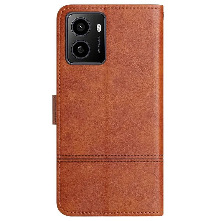 For HMD Pulse / Pulse+ Case Line Imprinted PU Leather Wallet Phone Cover