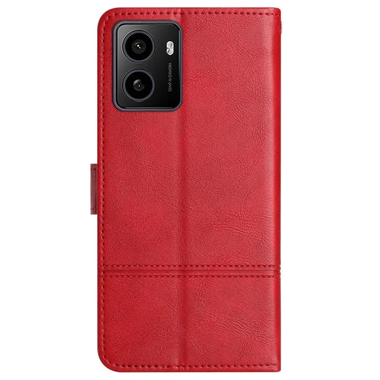 For HMD Pulse / Pulse+ Case Line Imprinted PU Leather Wallet Phone Cover