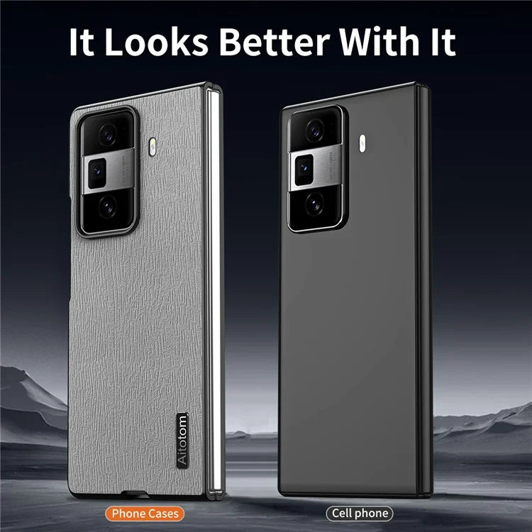 For Honor Magic Vs3 5G Case PU Leather+PC+TPU Back Phone Cover Wood Texture