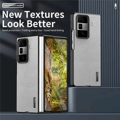For Honor Magic Vs3 5G Case PU Leather+PC+TPU Back Phone Cover Wood Texture