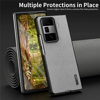 For Honor Magic Vs3 5G Case PU Leather+PC+TPU Back Phone Cover Wood Texture