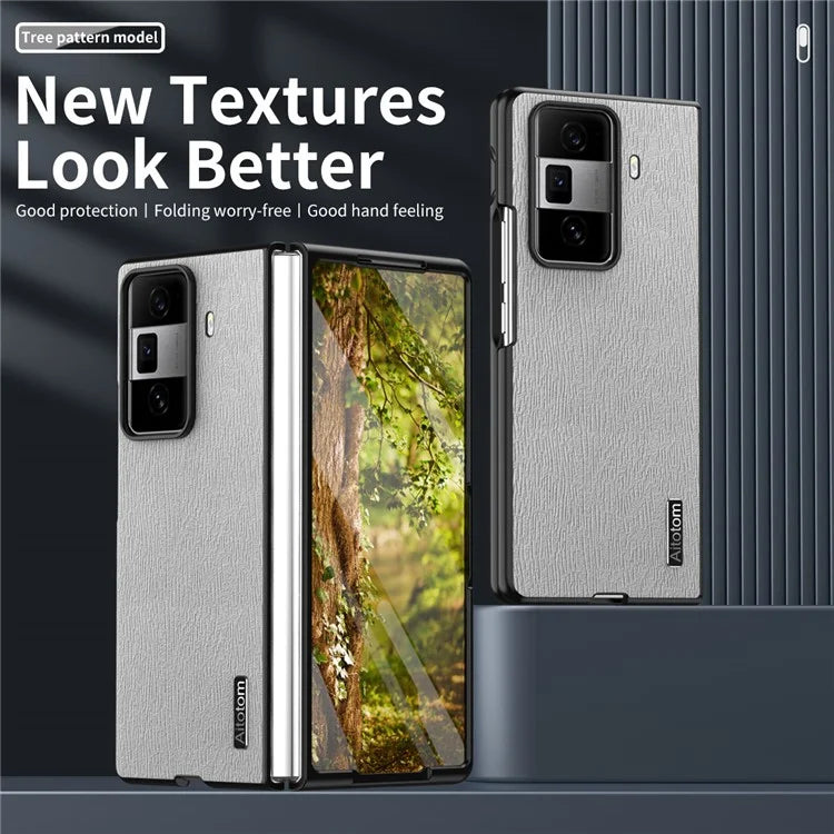For Honor Magic Vs3 5G Case PU Leather+PC+TPU Back Phone Cover Wood Texture