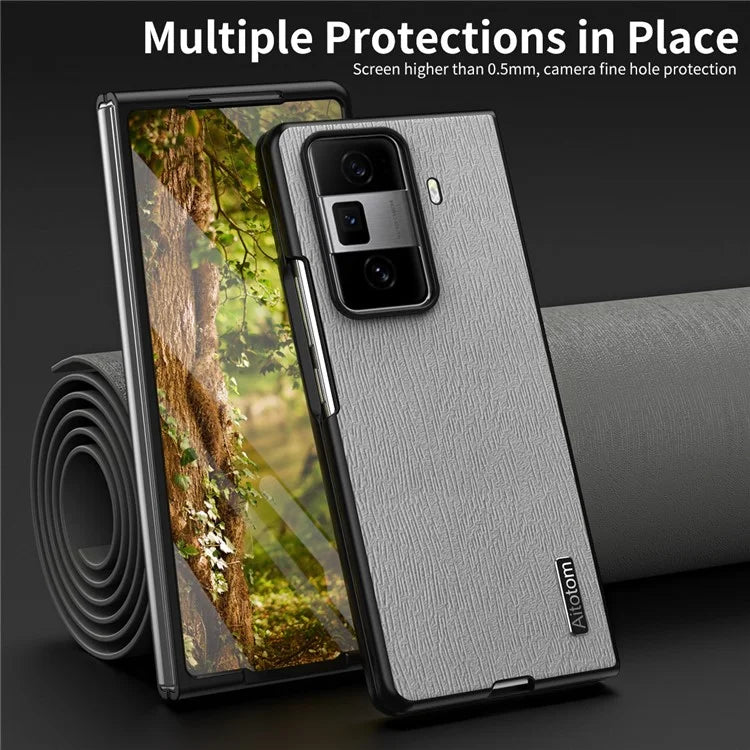 For Honor Magic Vs3 5G Case PU Leather+PC+TPU Back Phone Cover Wood Texture