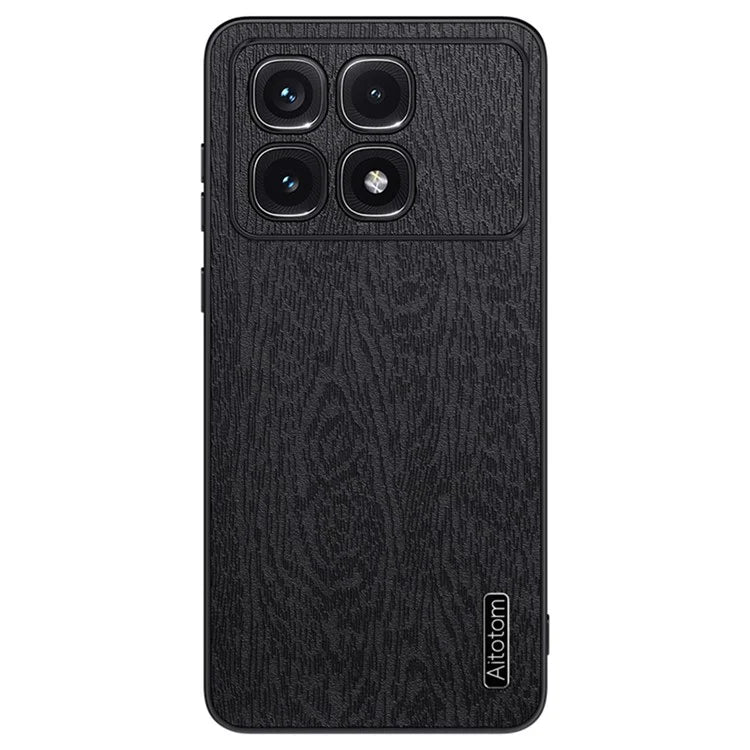 For Xiaomi Redmi K70 Ultra Case Wood Texture PU+PC+TPU Back Phone Cover