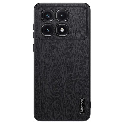 For Xiaomi Redmi K70 Ultra Case Wood Texture PU+PC+TPU Back Phone Cover