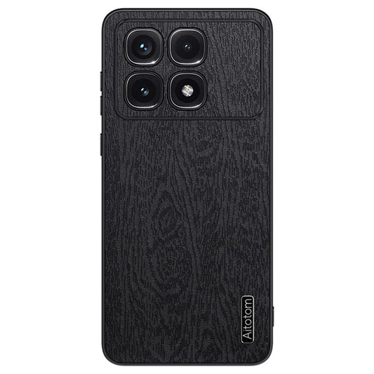 For Xiaomi Redmi K70 Ultra Case Wood Texture PU+PC+TPU Back Phone Cover
