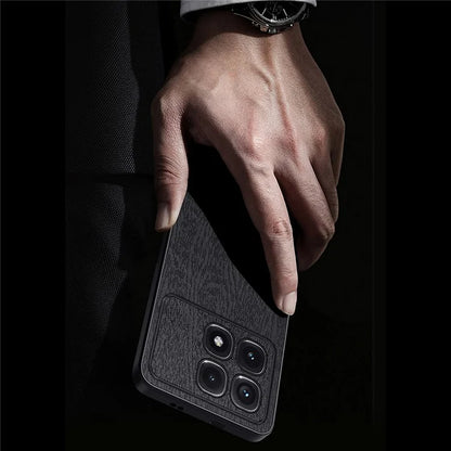 For Xiaomi Redmi K70 Ultra Case Wood Texture PU+PC+TPU Back Phone Cover