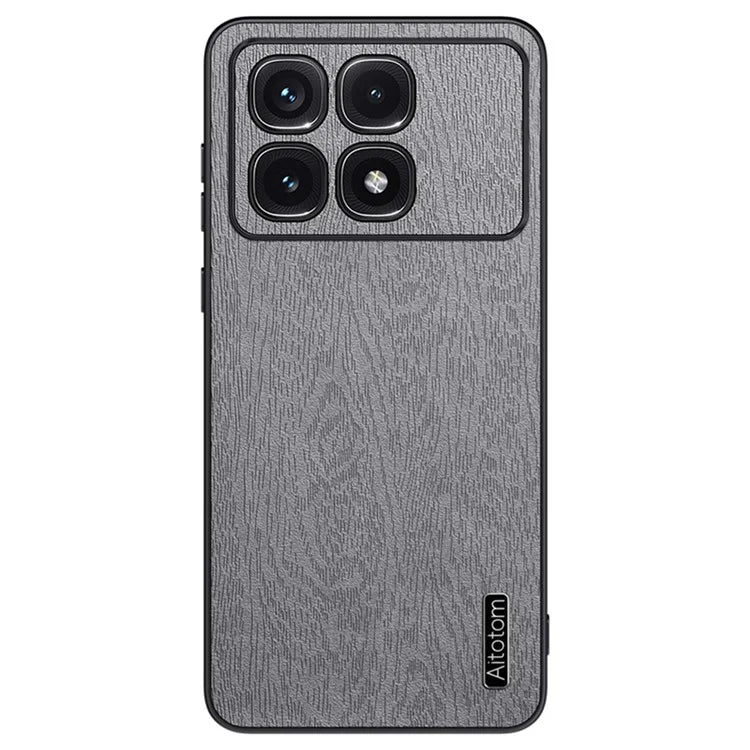 For Xiaomi Redmi K70 Ultra Case Wood Texture PU+PC+TPU Back Phone Cover