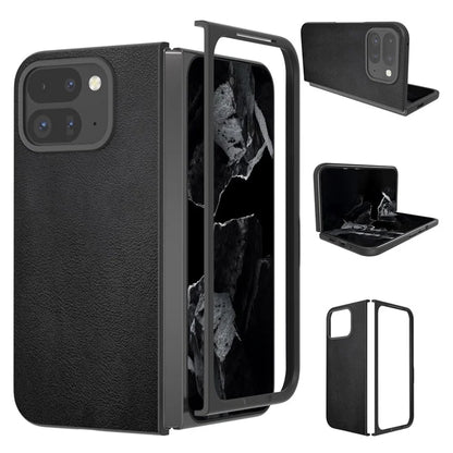 For Google Pixel 9 Pro Fold 5G Case Anti-Scratch PU Leather Coated PC Phone Cover