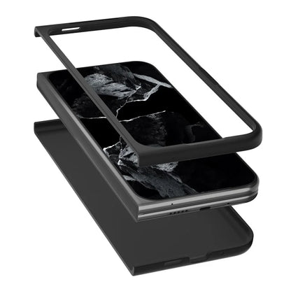 For Google Pixel 9 Pro Fold 5G Case Anti-Scratch PU Leather Coated PC Phone Cover
