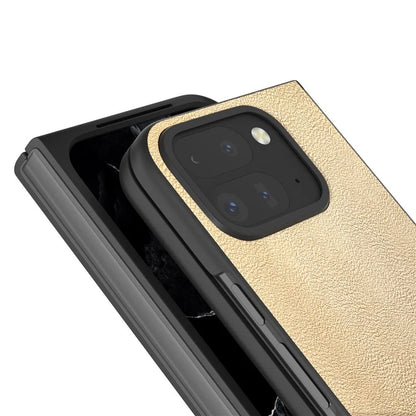 For Google Pixel 9 Pro Fold 5G Case Anti-Scratch PU Leather Coated PC Phone Cover