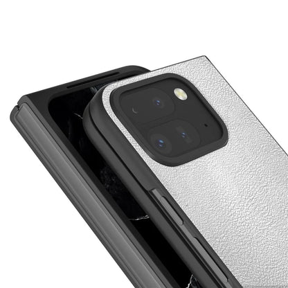 For Google Pixel 9 Pro Fold 5G Case Anti-Scratch PU Leather Coated PC Phone Cover