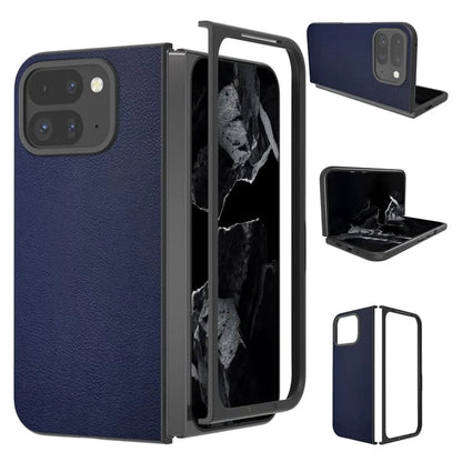 For Google Pixel 9 Pro Fold 5G Case Anti-Scratch PU Leather Coated PC Phone Cover