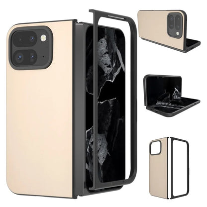 For Google Pixel 9 Pro Fold 5G Case Anti-Scratch PU Leather Coated PC Phone Cover