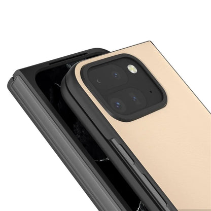 For Google Pixel 9 Pro Fold 5G Case Anti-Scratch PU Leather Coated PC Phone Cover