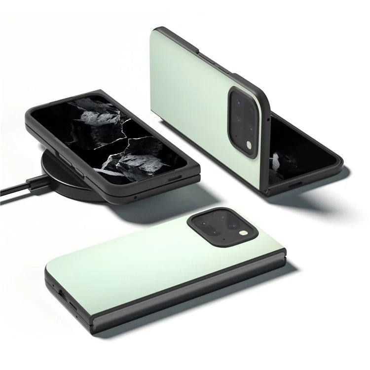 For Google Pixel 9 Pro Fold 5G Case Anti-Scratch PU Leather Coated PC Phone Cover
