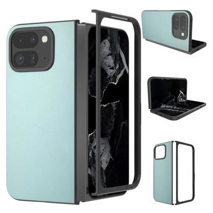 For Google Pixel 9 Pro Fold 5G Case Anti-Scratch PU Leather Coated PC Phone Cover