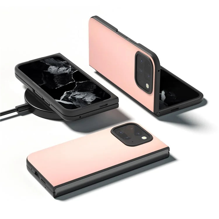 For Google Pixel 9 Pro Fold 5G Case Anti-Scratch PU Leather Coated PC Phone Cover