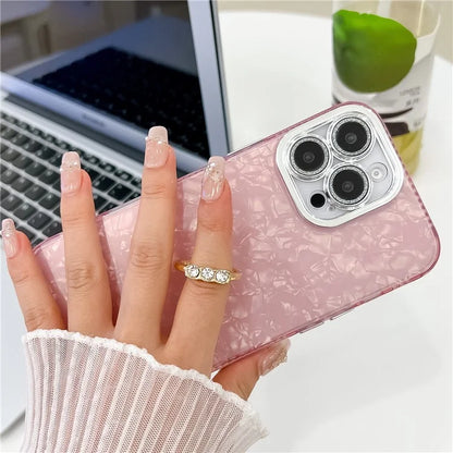 For iPhone 16 Pro Max Case Ring Holder PC+TPU IMD Phone Cover with Lens Film
