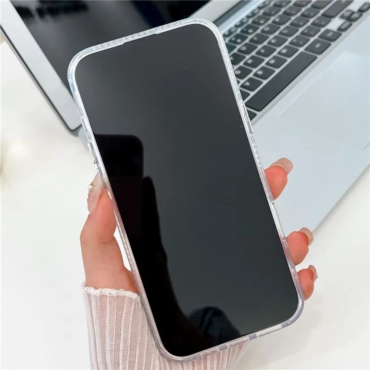 For iPhone 16 Pro Max Case Ring Holder PC+TPU IMD Phone Cover with Lens Film