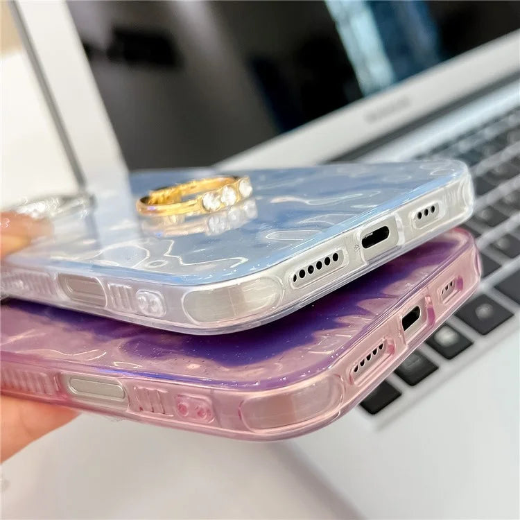 For iPhone 16 Pro Max Case Ring Holder PC+TPU IMD Phone Cover with Lens Film