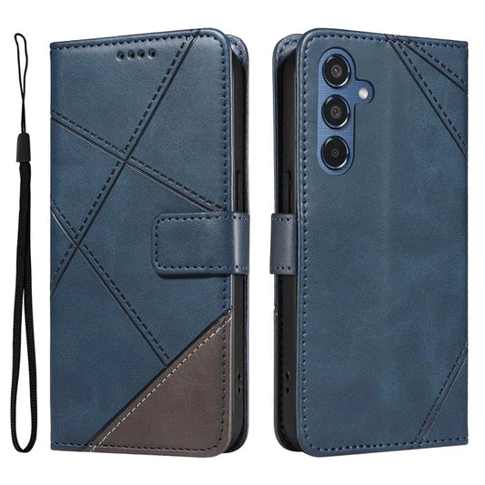 For Samsung Galaxy M35 5G Case Folding Stand Leather Geometric Wallet Phone Cover