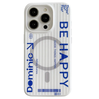 For iPhone 13 Pro Max Case Compatible with MagSafe Word Pattern PC+TPU Phone Cover