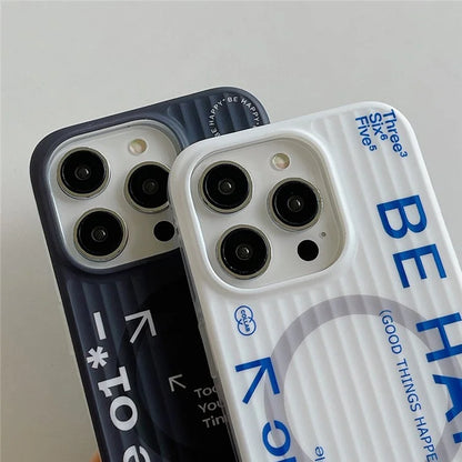 For iPhone 14 Pro Magnetic Case Word Pattern PC+TPU Phone Cover Drop Protection