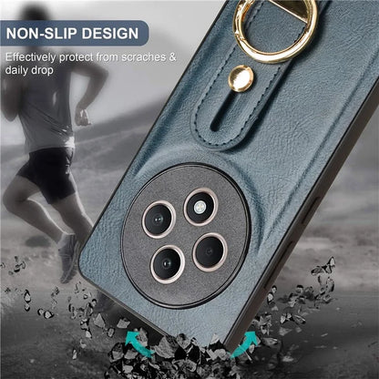 For Oppo Reno12 F 4G Case Wristband Kickstand Leather+PC+TPU Phone Cover with Bottle Opener