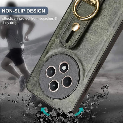 For Oppo Reno12 F 4G Case Wristband Kickstand Leather+PC+TPU Phone Cover with Bottle Opener