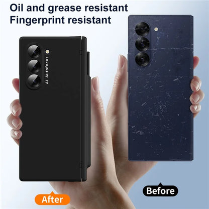Macaron Series For Samsung Galaxy Z Fold6 5G Case PU Leather+PC Protective Phone Cover with Stylus
