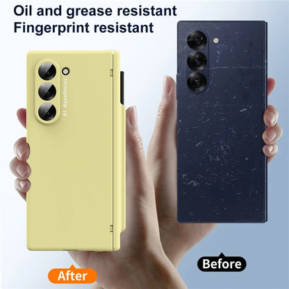 Macaron Series For Samsung Galaxy Z Fold6 5G Case PU Leather+PC Protective Phone Cover with Stylus