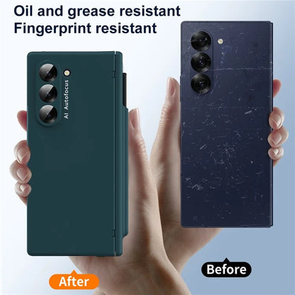 Macaron Series For Samsung Galaxy Z Fold6 5G Case PU Leather+PC Protective Phone Cover with Stylus