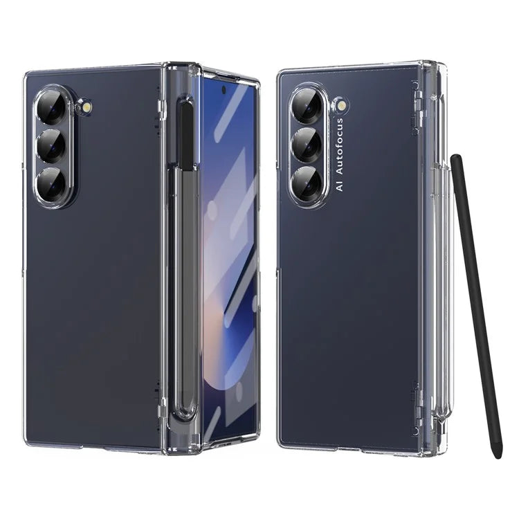 Macaron Series For Samsung Galaxy Z Fold6 5G Case PU Leather+PC Protective Phone Cover with Stylus