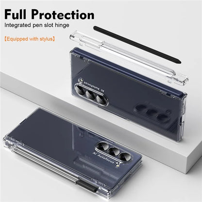 Macaron Series For Samsung Galaxy Z Fold6 5G Case PU Leather+PC Protective Phone Cover with Stylus