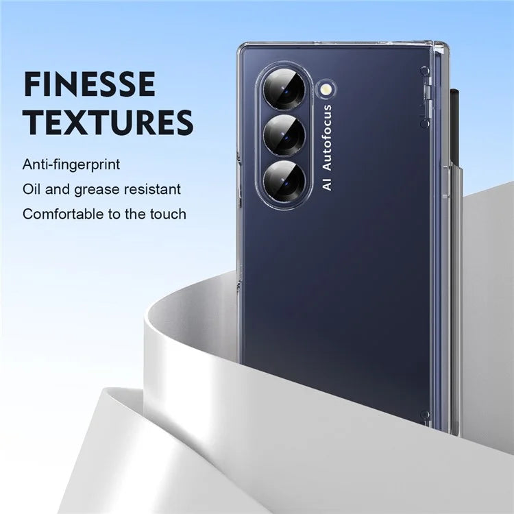 Macaron Series For Samsung Galaxy Z Fold6 5G Case PU Leather+PC Protective Phone Cover with Stylus