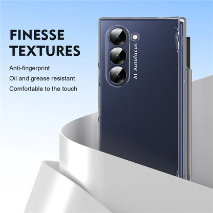 Macaron Series For Samsung Galaxy Z Fold6 5G Case PU Leather+PC Protective Phone Cover with Stylus