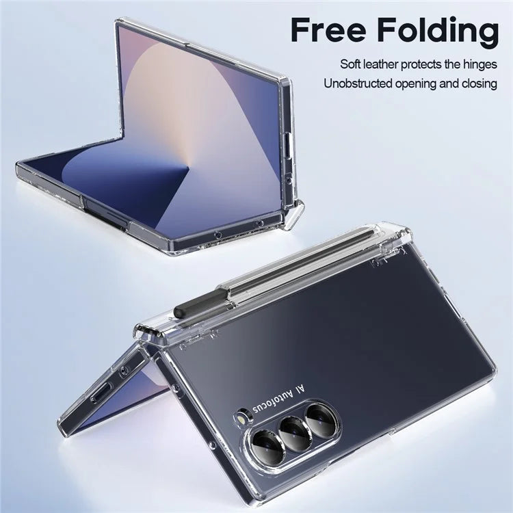 Macaron Series For Samsung Galaxy Z Fold6 5G Case PU Leather+PC Protective Phone Cover with Stylus