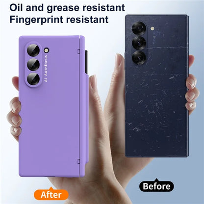 Macaron Series For Samsung Galaxy Z Fold6 5G Case PU Leather+PC Protective Phone Cover with Stylus