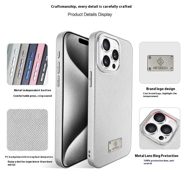KST DESIGN For iPhone 13 Pro Max Case PC+TPU Heat Dissipation Phone Cover
