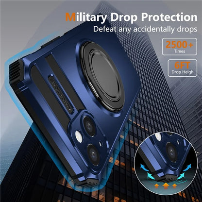 For iPhone 13 Case Compatible with MagSafe Rotary Kickstand Anti-Drop TPU+PC Phone Cover
