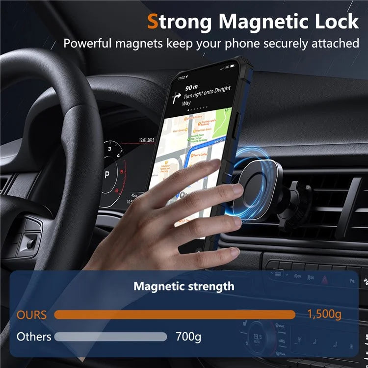 For iPhone 13 Case Compatible with MagSafe Rotary Kickstand Anti-Drop TPU+PC Phone Cover