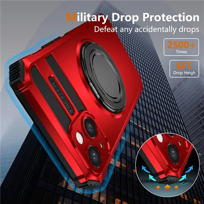 For iPhone 13 Case Compatible with MagSafe Rotary Kickstand Anti-Drop TPU+PC Phone Cover