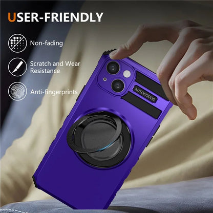 For iPhone 13 Case Compatible with MagSafe Rotary Kickstand Anti-Drop TPU+PC Phone Cover