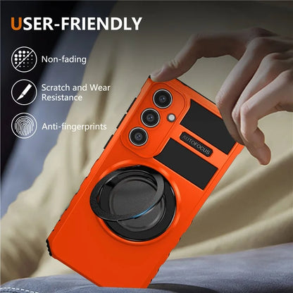 For Samsung Galaxy S23 FE Case Compatible with MagSafe Rotary Kickstand Anti-Drop TPU+PC Phone Cover