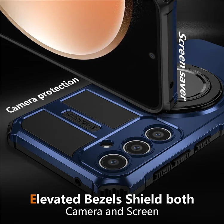 For Samsung Galaxy S23 FE Case Compatible with MagSafe Rotary Kickstand Anti-Drop TPU+PC Phone Cover