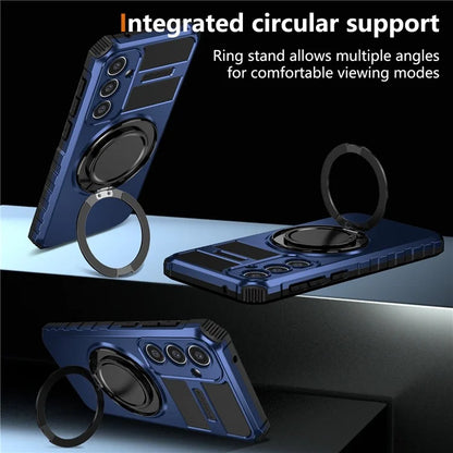 For Samsung Galaxy S23 FE Case Compatible with MagSafe Rotary Kickstand Anti-Drop TPU+PC Phone Cover