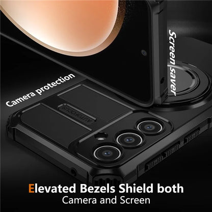 For Samsung Galaxy S23 FE Case Compatible with MagSafe Rotary Kickstand Anti-Drop TPU+PC Phone Cover