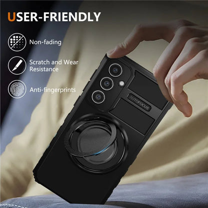 For Samsung Galaxy S23 FE Case Compatible with MagSafe Rotary Kickstand Anti-Drop TPU+PC Phone Cover